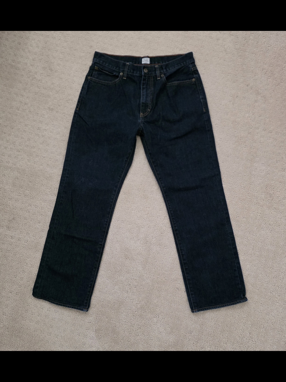 J. Crew Men's Dark Blue Slim Straight Jeans